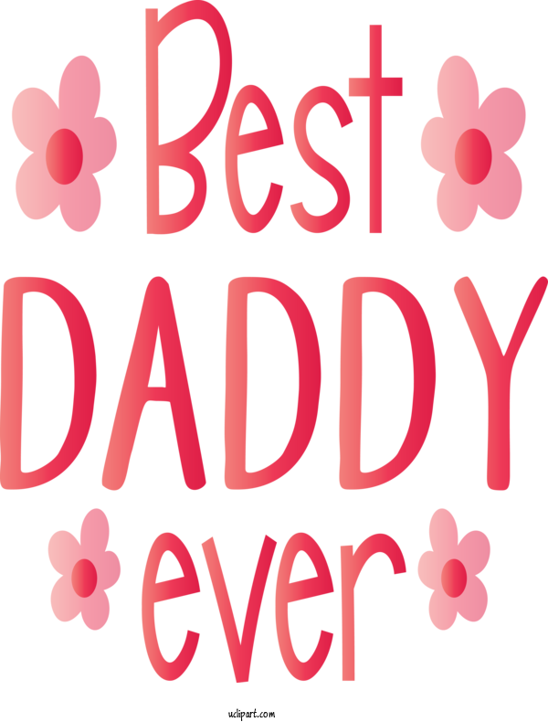 Free Holidays Pink Text Font For Fathers Day Clipart Transparent Background