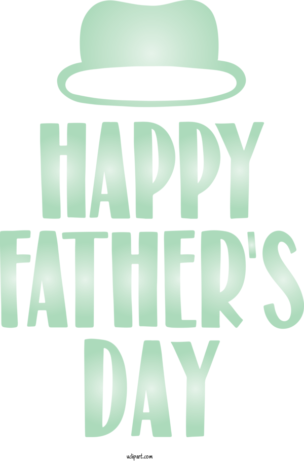 Free Holidays Green Hat Font For Fathers Day Clipart Transparent Background