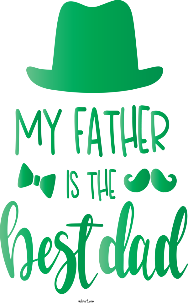 Free Holidays Green Clothing Text For Fathers Day Clipart Transparent Background