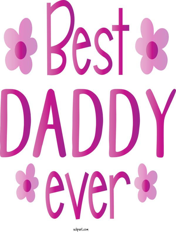 Free Holidays Text Pink Font For Fathers Day Clipart Transparent Background