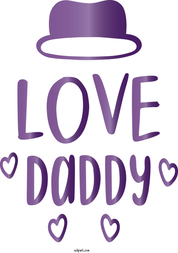 Free Holidays Font Violet Purple For Fathers Day Clipart Transparent Background