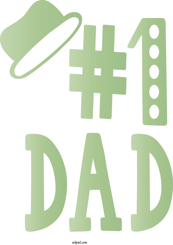 Free Holidays Green Text Font For Fathers Day Clipart Transparent Background