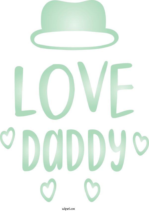 Free Holidays Green Font Text For Fathers Day Clipart Transparent Background