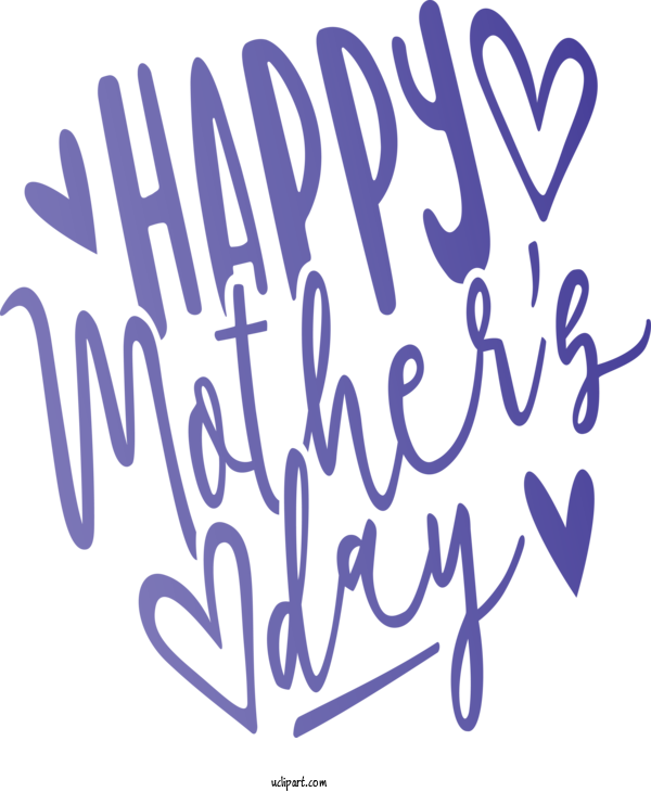 Free Holidays Font Text Calligraphy For Mothers Day Clipart Transparent Background