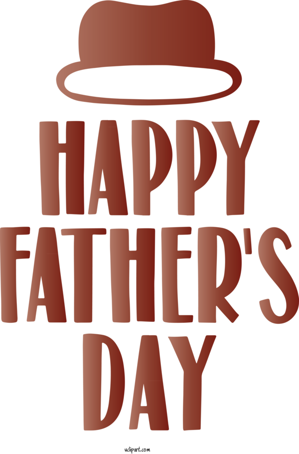 Free Holidays Font Hat Logo For Fathers Day Clipart Transparent Background