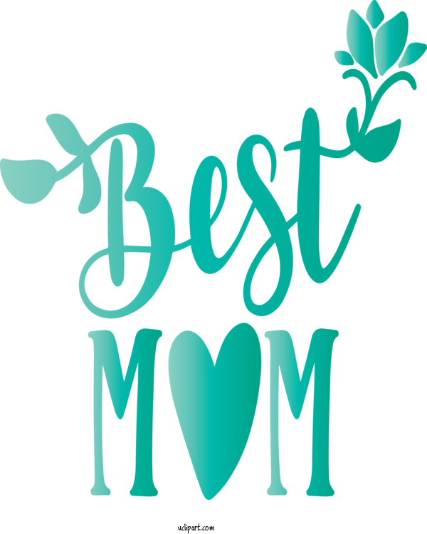 Free Holidays Text Green Font For Mothers Day Clipart Transparent Background