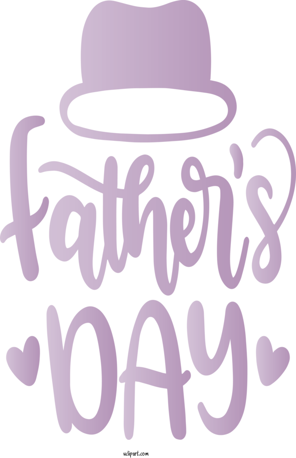 Free Holidays Font Text Violet For Fathers Day Clipart Transparent Background
