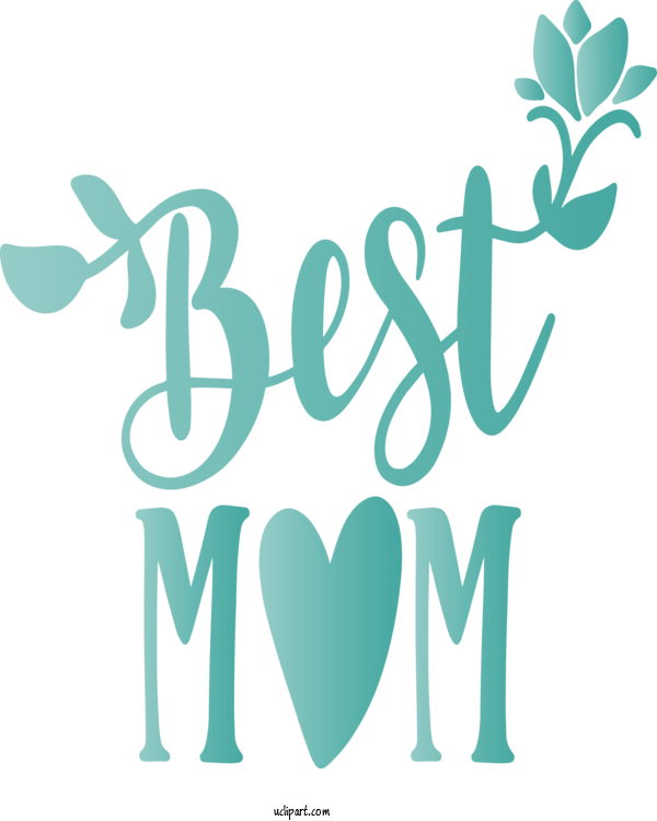 Free Holidays Font Text Green For Mothers Day Clipart Transparent Background