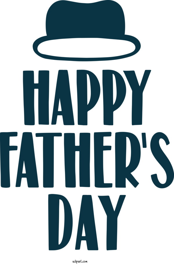 Free Holidays Font Hat Text For Fathers Day Clipart Transparent Background