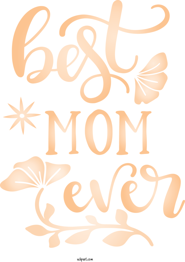 Free Holidays Text Leaf Font For Mothers Day Clipart Transparent Background