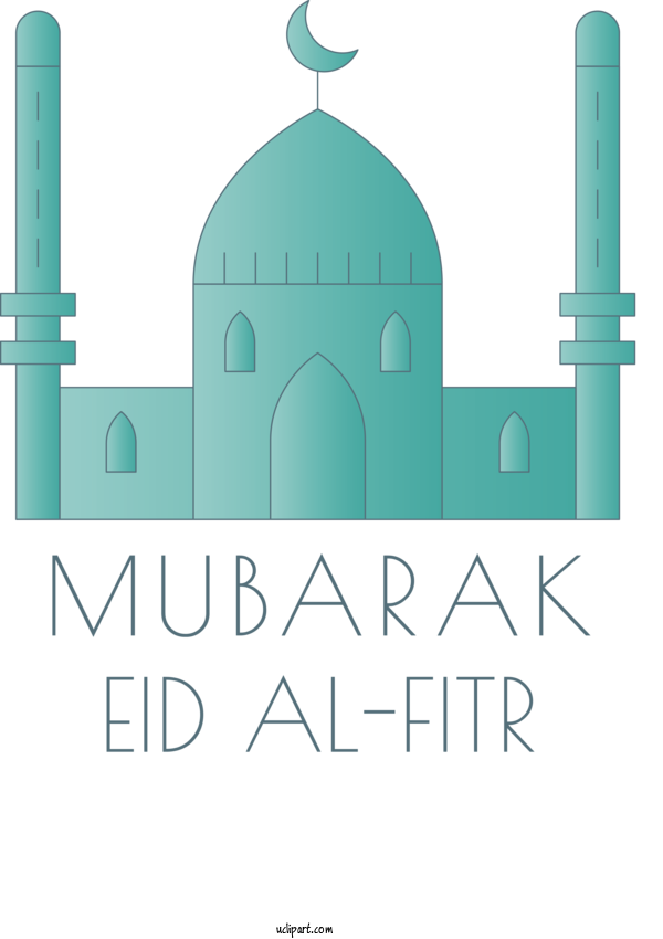 Free Holidays Text Logo Mosque For Eid Al Fitr Clipart Transparent Background