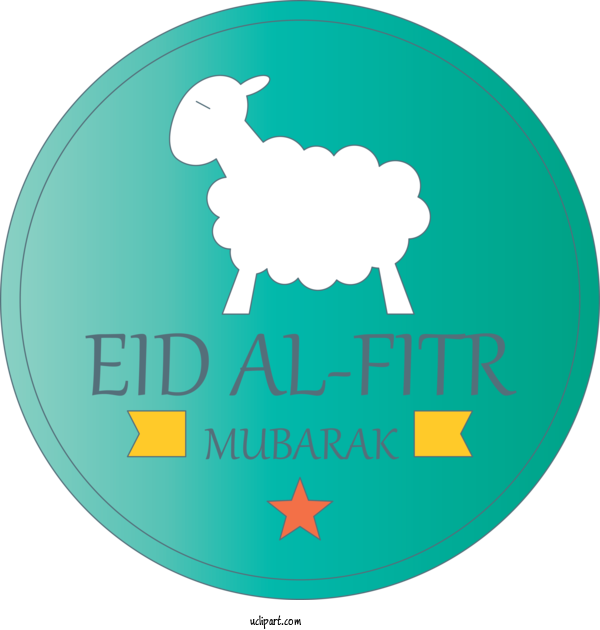 Free Holidays Turquoise Goats Sheep For Eid Al Fitr Clipart Transparent Background