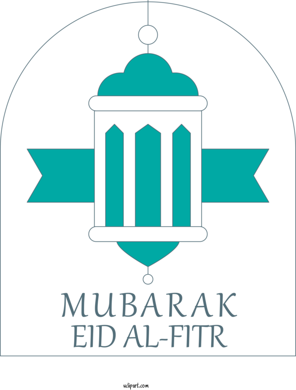 Free Holidays Logo Turquoise Line For Eid Al Fitr Clipart Transparent Background