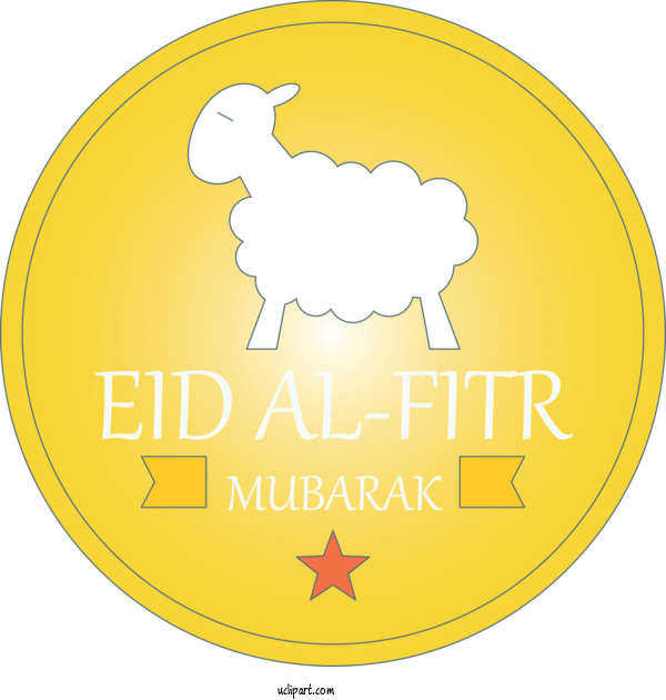 Free Holidays Yellow Goats Logo For Eid Al Fitr Clipart Transparent Background