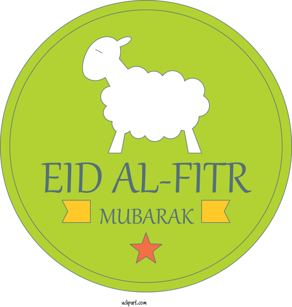 Free Holidays Goats Green Sheep For Eid Al Fitr Clipart Transparent Background
