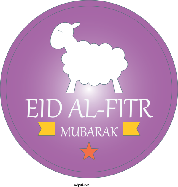Free Holidays Logo Sheep Livestock For Eid Al Fitr Clipart Transparent Background