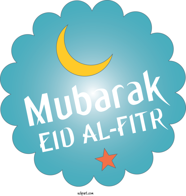 Free Holidays Text Logo Turquoise For Eid Al Fitr Clipart Transparent Background
