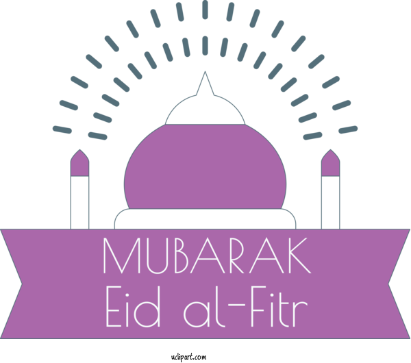 Free Holidays Purple Logo Text For Eid Al Fitr Clipart Transparent Background