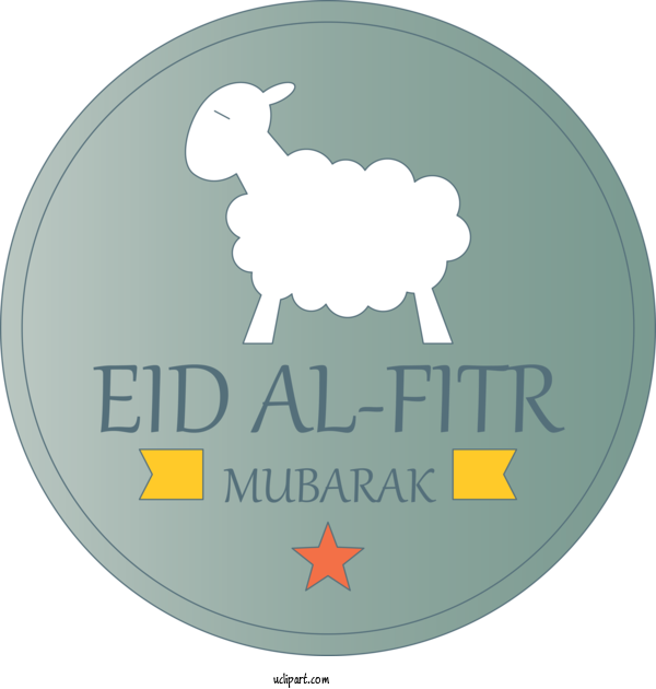 Free Holidays Logo Goats Sheep For Eid Al Fitr Clipart Transparent Background