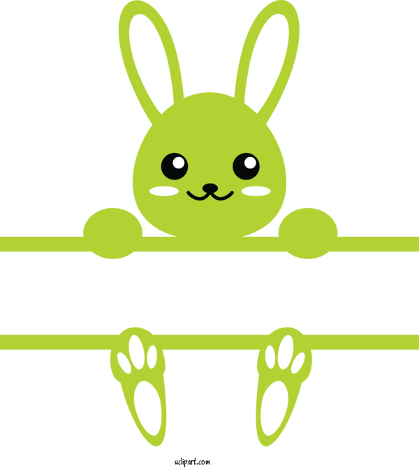 Free Holidays Green Yellow Line For Easter Clipart Transparent Background