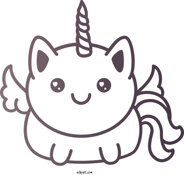 Free Animals Line Art Head Cat For Baby Animal Clipart Transparent Background