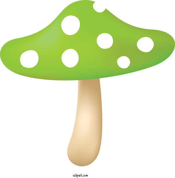 Free Food Green Mushroom Polka Dot For Vegetable Clipart Transparent Background