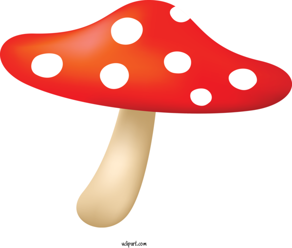 Free Food Mushroom Polka Dot Design For Vegetable Clipart Transparent Background