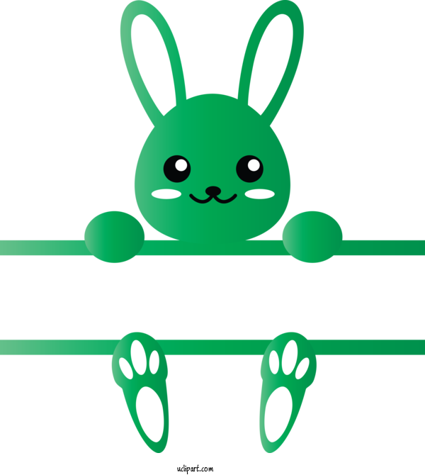 Free Holidays Green Cartoon Line For Easter Clipart Transparent Background