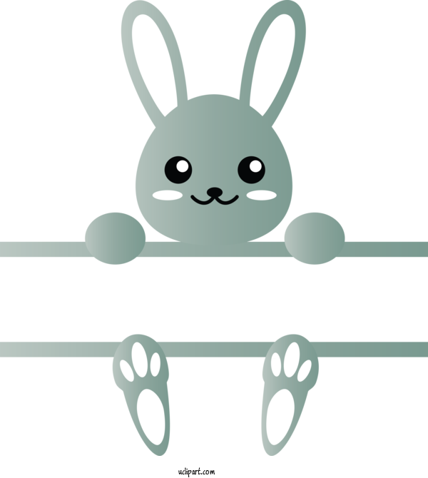 Free Holidays Cartoon Line Rabbit For Easter Clipart Transparent Background