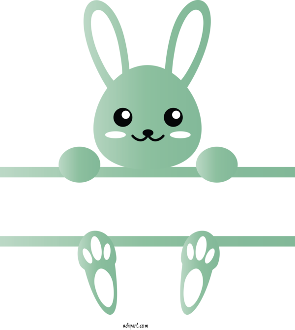 Free Holidays Green Cartoon Line For Easter Clipart Transparent Background