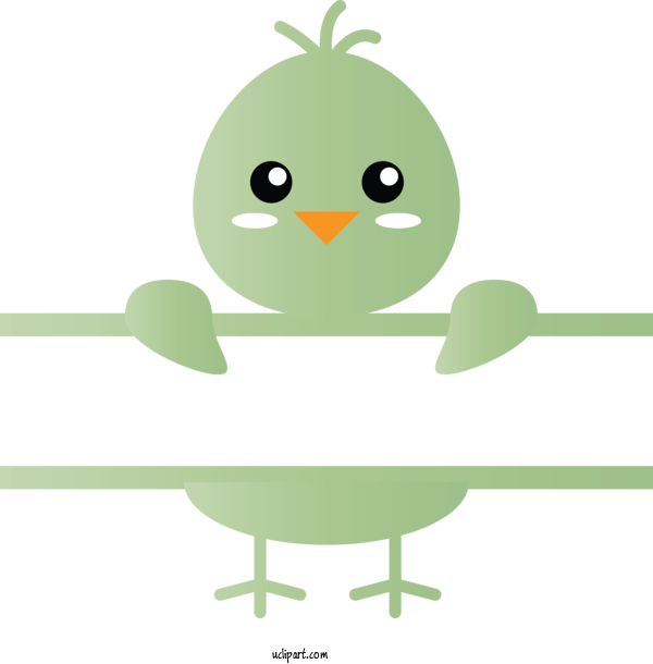Free Holidays Green Cartoon Bird For Easter Clipart Transparent Background