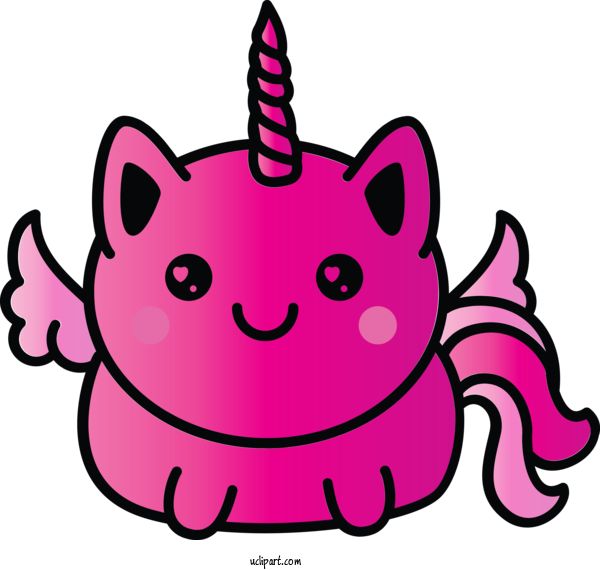 Free Animals Pink Cartoon Cat For Baby Animal Clipart Transparent Background