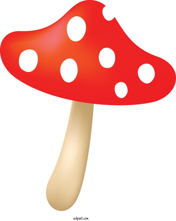 Free Food Mushroom Polka Dot Design For Vegetable Clipart Transparent Background