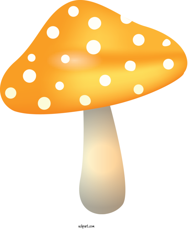 Free Food Mushroom Orange Pattern For Vegetable Clipart Transparent Background