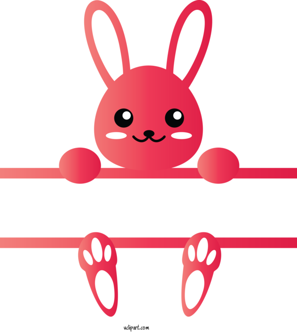 Free Holidays Pink Red Cartoon For Easter Clipart Transparent Background