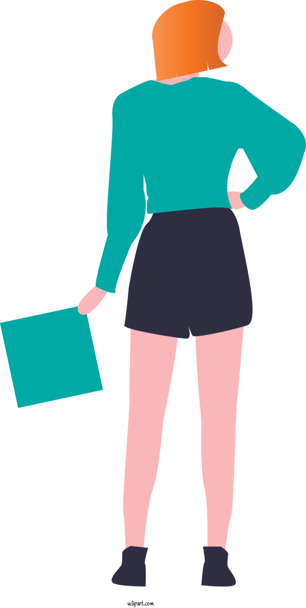Free Business Clothing Green Standing For Business Woman Clipart Transparent Background