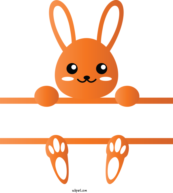 Free Holidays Orange Cartoon Line For Easter Clipart Transparent Background