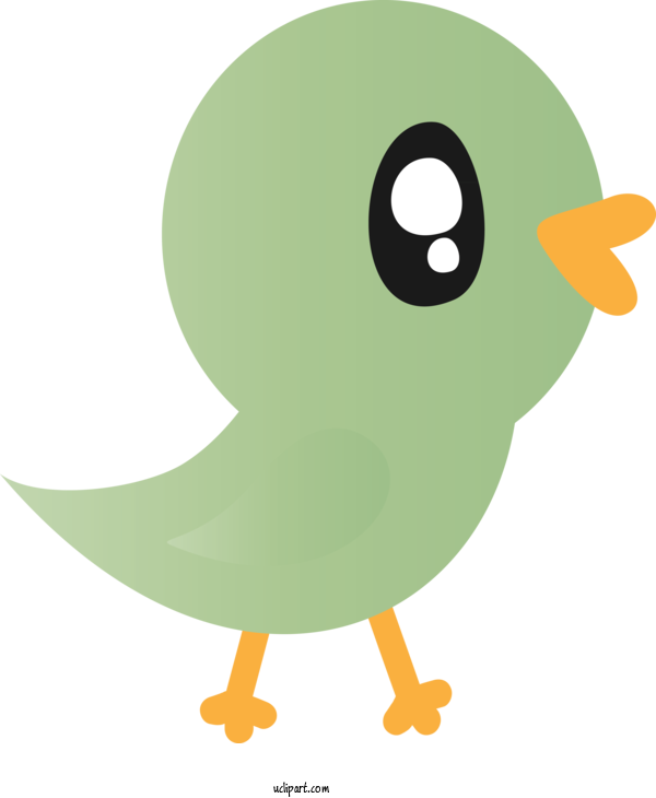 Free Animals Green Cartoon Bird For Bird Clipart Transparent Background