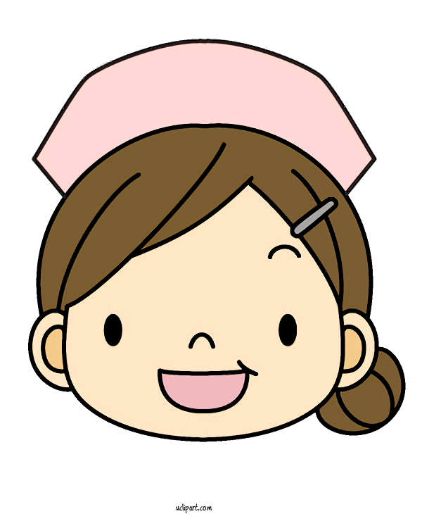 Free Occupations Face Cartoon Cheek For Nurse Clipart Transparent Background