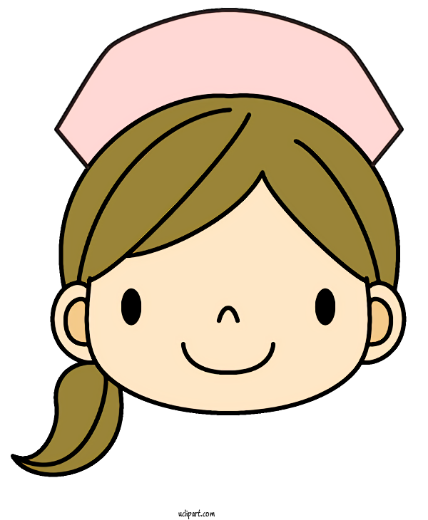 Free Occupations Cartoon Facial Expression Smile For Nurse Clipart Transparent Background
