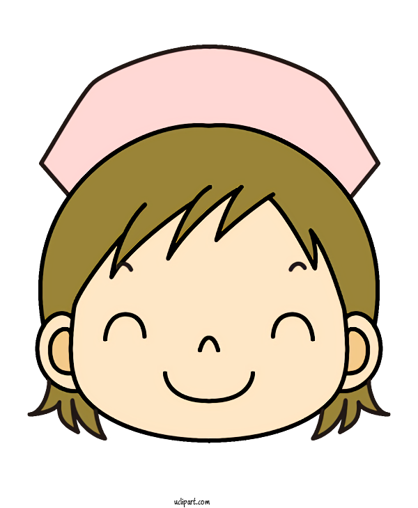 Free Occupations Face Cartoon Facial Expression For Nurse Clipart Transparent Background