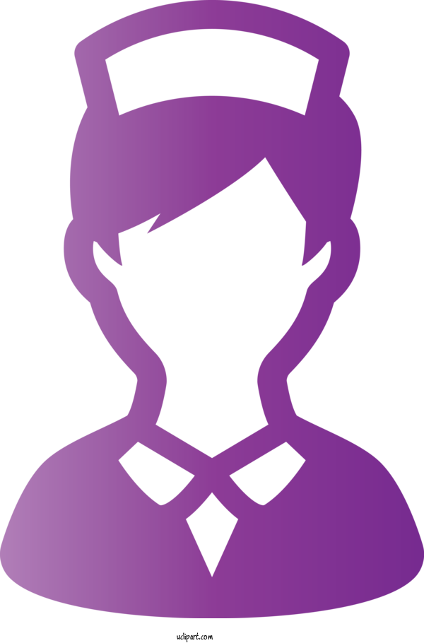 Free Medical Purple Violet Neck For Nurses Clipart Transparent Background