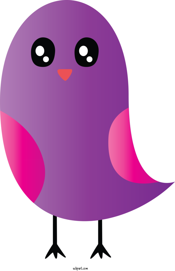 Free Animals Violet Purple Cartoon For Bird Clipart Transparent Background