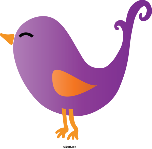 Free Animals Purple Bird Beak For Bird Clipart Transparent Background