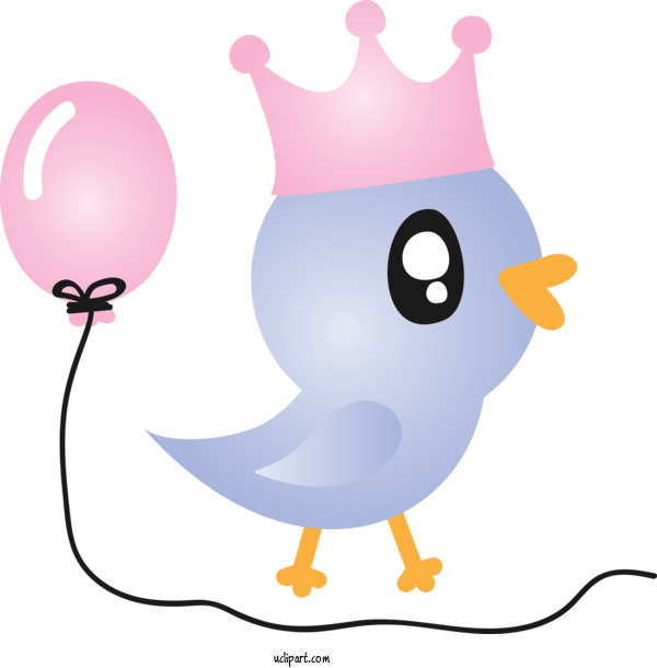 Free Animals Cartoon Balloon For Bird Clipart Transparent Background