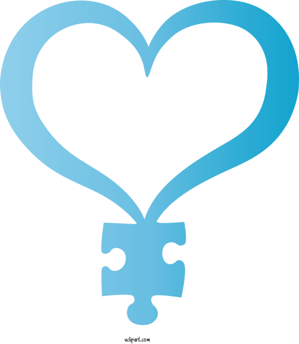 Free Holidays Turquoise Heart Symbol For AUTISM Clipart Transparent Background