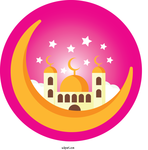 Free Holidays Pink Circle Magenta For Ramadan Clipart Transparent Background