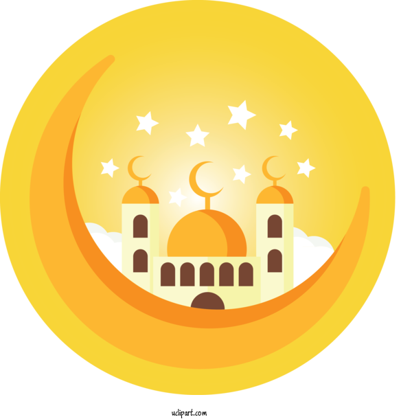 Free Holidays Orange Yellow Circle For Ramadan Clipart Transparent Background