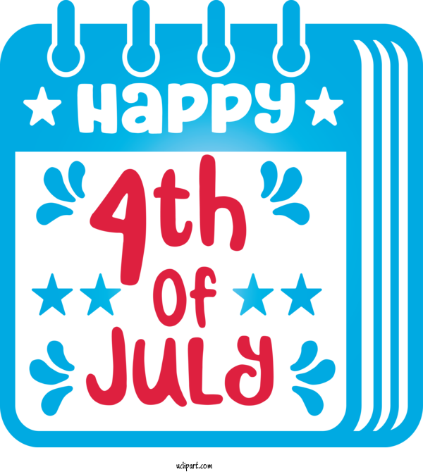 Free Holidays Font For Fourth Of July Clipart Transparent Background
