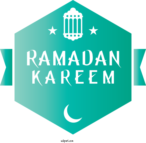 Free Holidays Green Logo Text For Ramadan Clipart Transparent Background